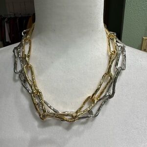 Natasha Gold and Silver Chain Necklace